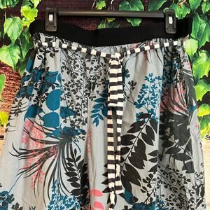 J Peterman Palazzo Pants Women's Large XL Joggers Boho Hawaiian Tropical Floral